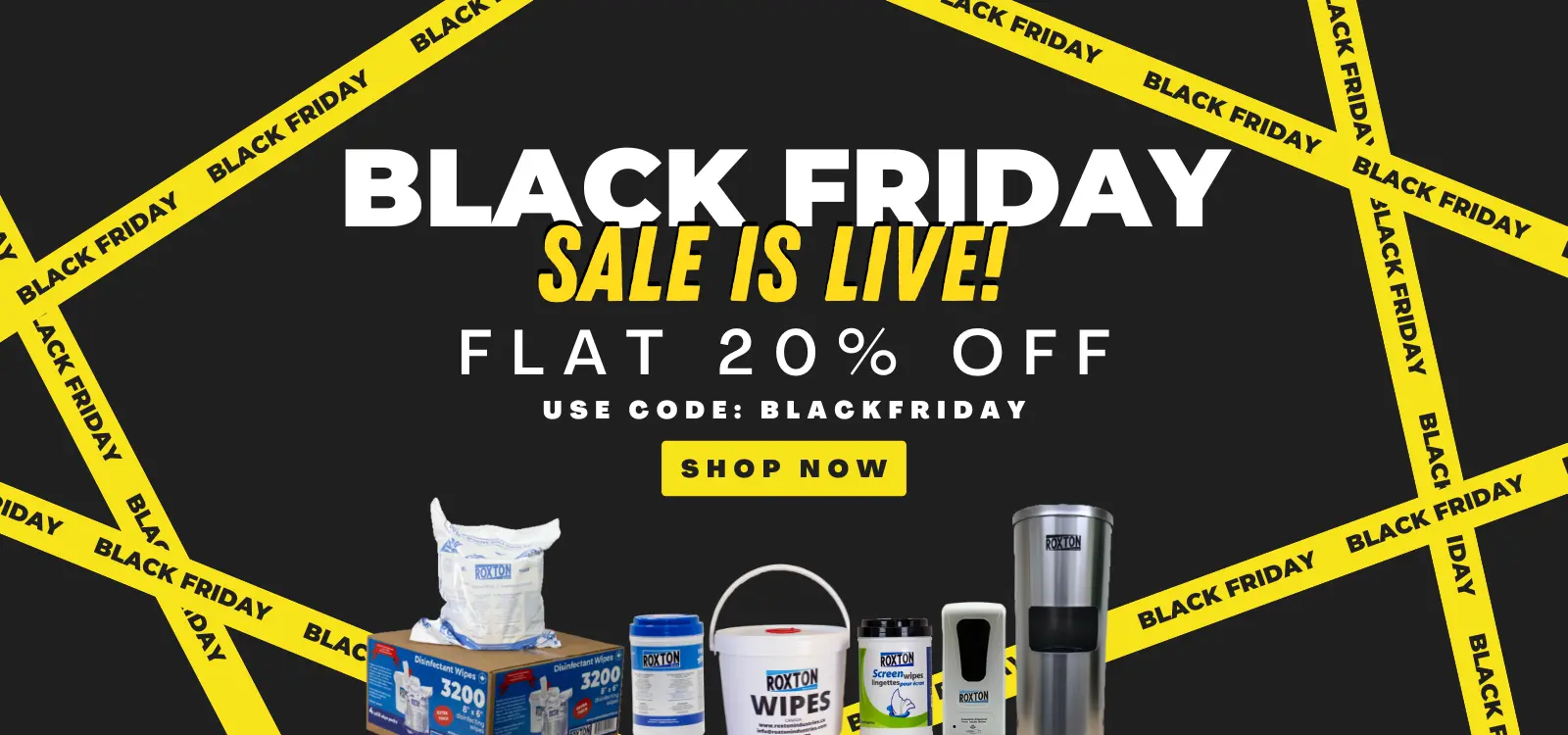 Black Friday SALE LIVE 20% Discount Roxton Wipes