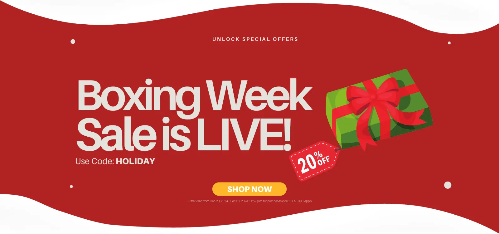 Boxing Week Sale 20% Off